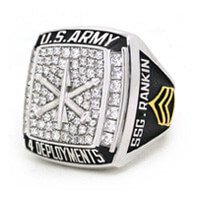 U.S. Army 4 Deployments Ring